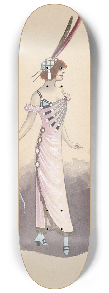 Will R. Barnes - 3rd Folies Girl-Act I 8.25 inch art skate deck
