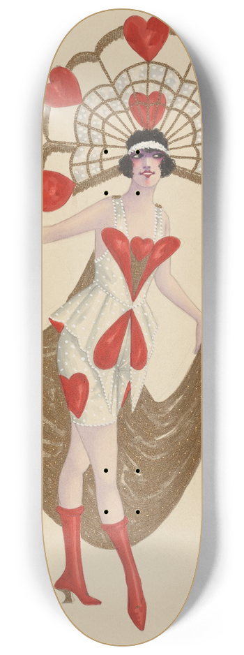 Will R. Barnes - 81-Hearts 8.25 inch art skate deck