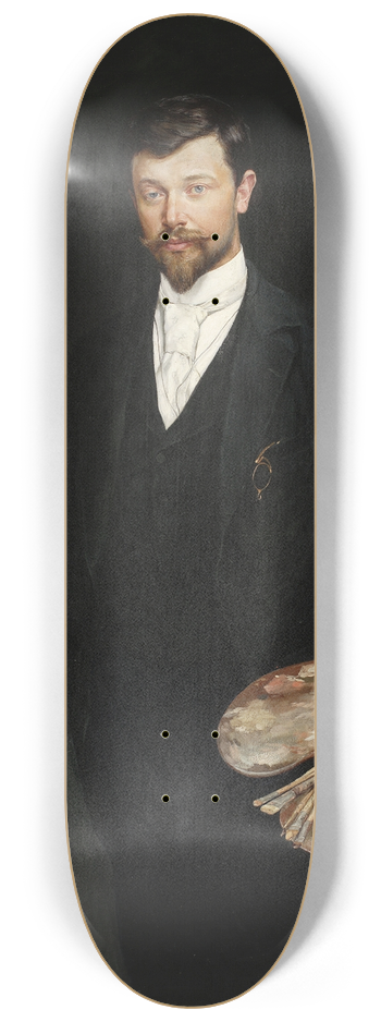Wincenty Wodzinowski - Self-portrait with palette 8.25 inch art skate deck