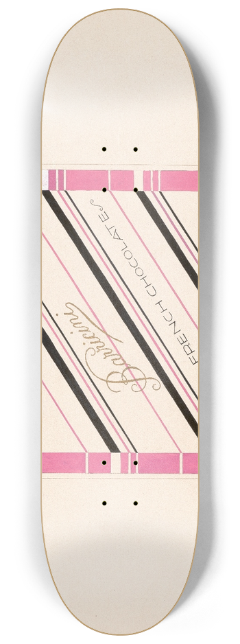 Winold Reiss - Graphic design drawings for Barricini Candy packages.] [Study, French Chocolates candy box, pink and black 8.25 inch art skate deck