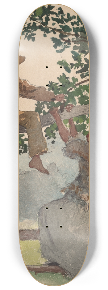 Winslow Homer - On the Fence 8.25 inch art skate deck