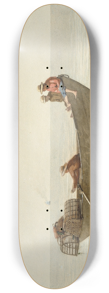 Winslow Homer - Three Boys in a Dory with Lobster Pots 8.25 inch art skate deck