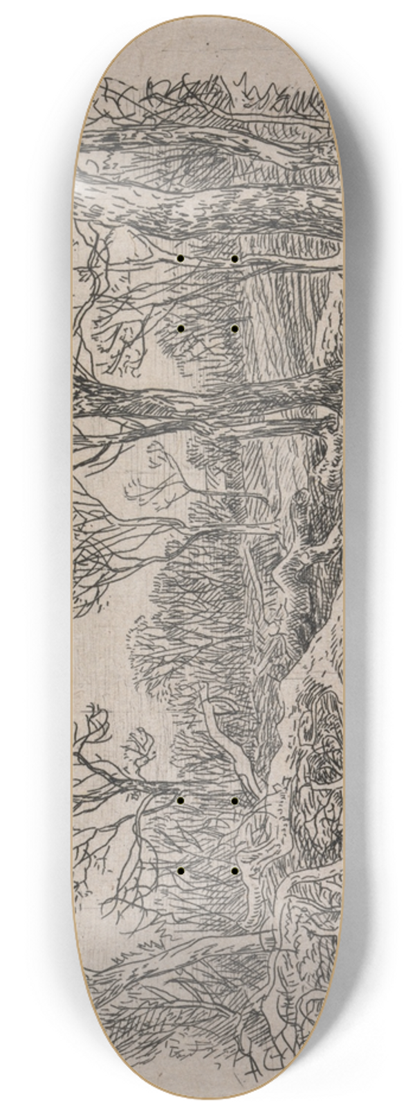 John Middleton - Felled Timber, Burningham 8.25 inch art skate deck