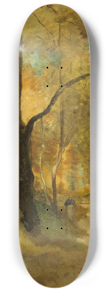 Witold Pruszkowski - Forest in autumn 8.25 inch art skate deck