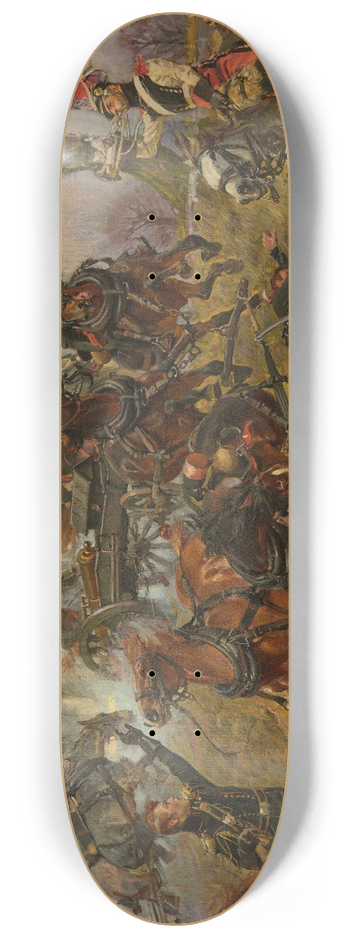 Wojciech Kossak - Battery on fire  Raszyn 8.25 inch art skate deck
