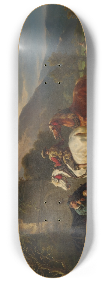 Wouterus Verschuur - Watering the horses 8.25 inch art skate deck