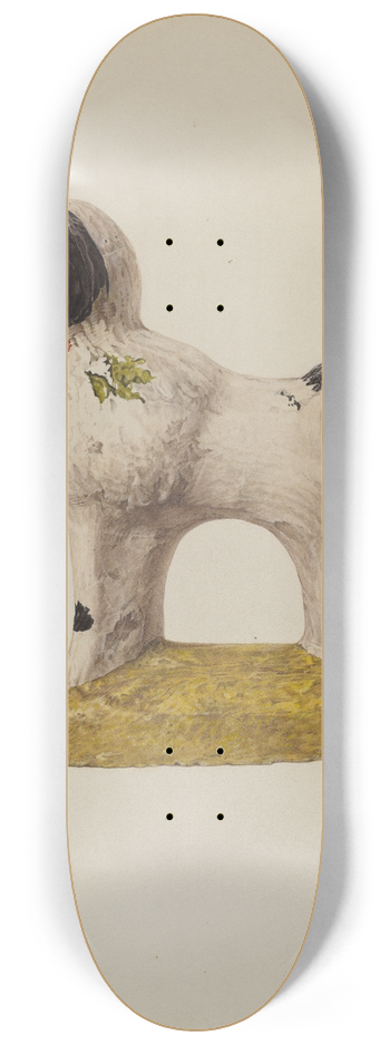 Zabelle Missirian - Chalkware Dog 8.25 inch art skate deck