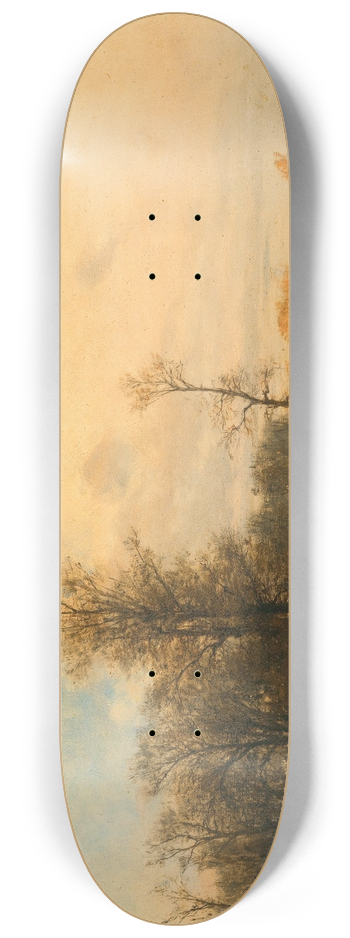 Zygmunt Sidorowicz - An Autumnal Landscape in the Evening 8.25 inch art skate deck