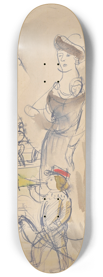 Zygmunt Waliszewski - Promenade, II 8.25 inch art skate deck