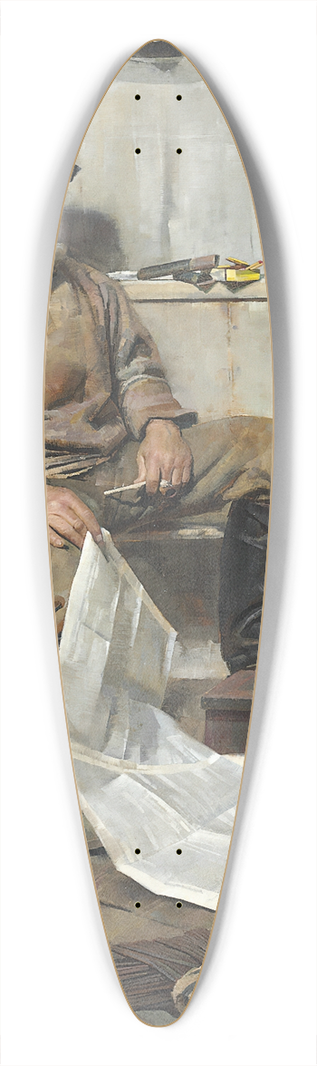 Frank Richards - The Fisherman 39.3 inch art pintail longboard deck