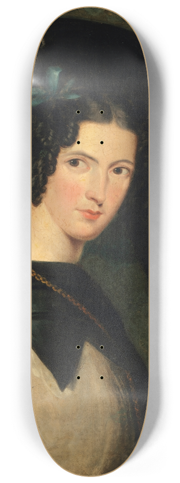 John O'Keeffe - Portrait of Mrs John O Keefe, Wife of the Artist 8.25 inch art skate deck