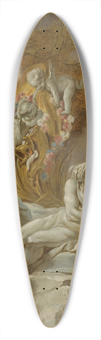 Franois Boucher - Fountain Study I 39.3 inch art pintail longboard deck