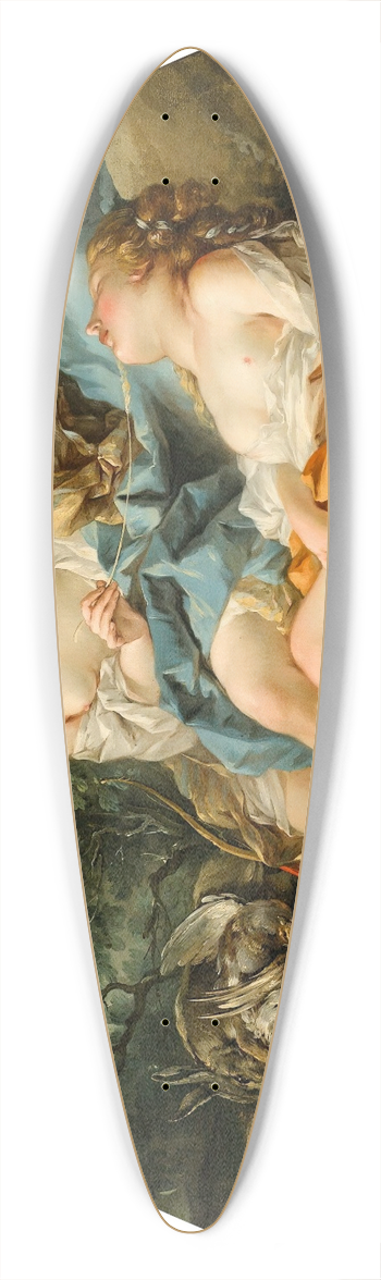 Franois Boucher - Hunting nymphs 39.3 inch art pintail longboard deck