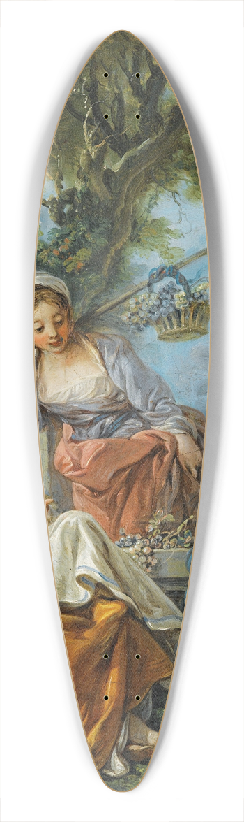 Franois Boucher - Pastoral Scene 39.3 inch art pintail longboard deck