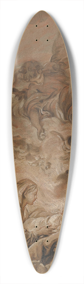 Franois Boucher - The Nativity With A Hovering Angel 39.3 inch art pintail longboard deck