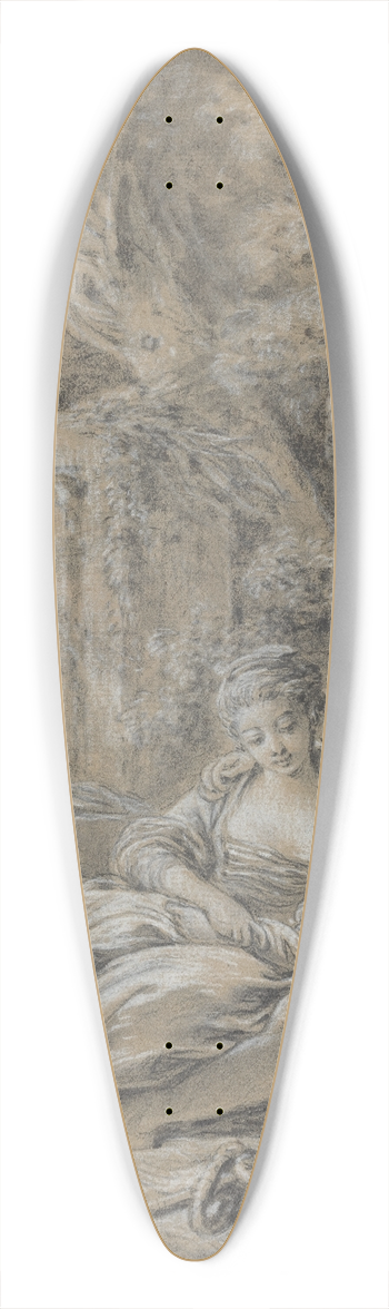 Franois Boucher - Tte--tte 39.3 inch art pintail longboard deck