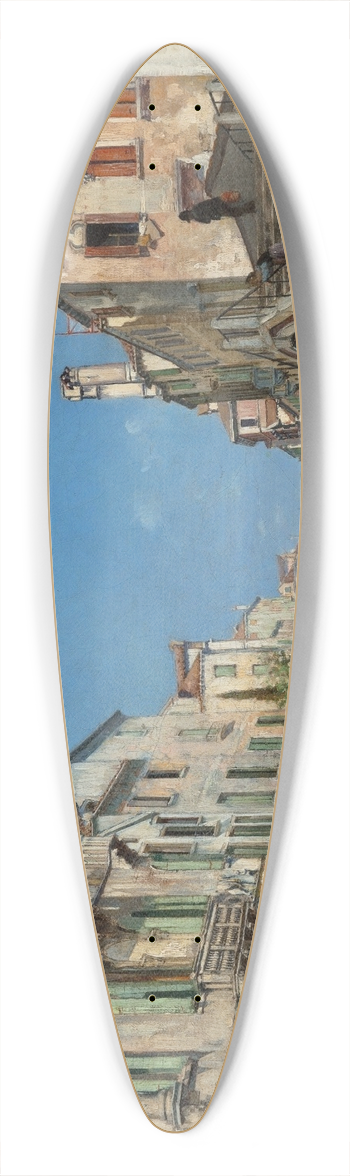 Franois Brunery - A Venetian backwater 39.3 inch art pintail longboard deck