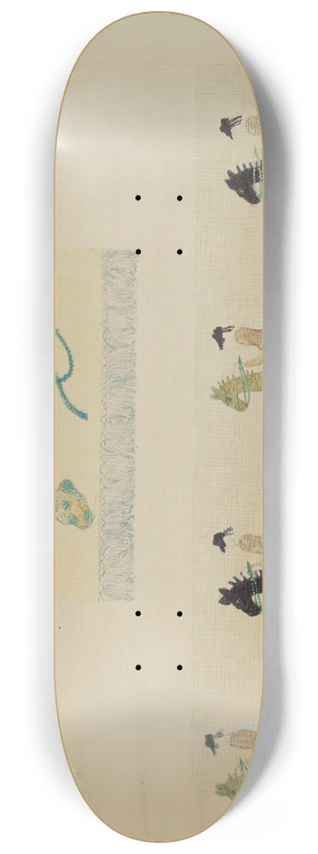 John Oster - Crewel Embroidery 8.25 inch art skate deck