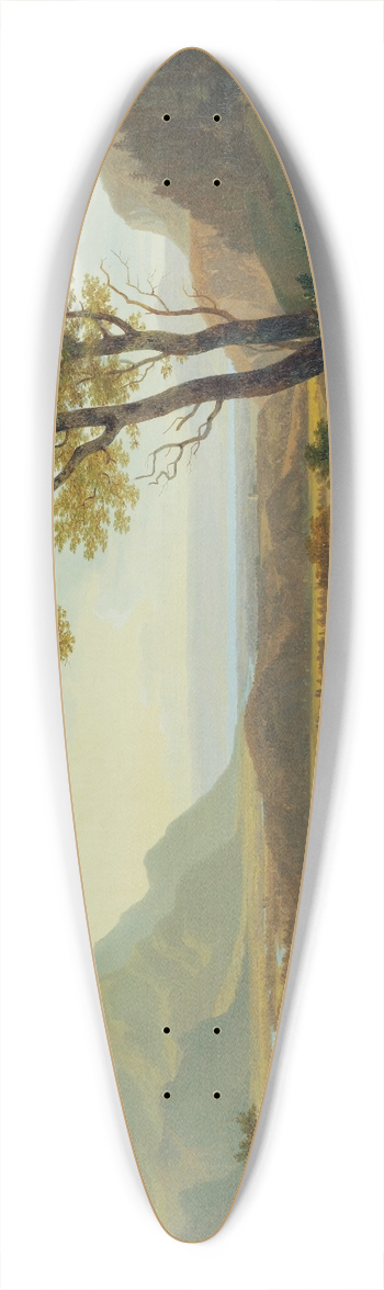 Franois Diday - Lowlands With Lake Geneva 39.3 inch art pintail longboard deck
