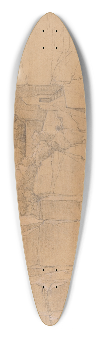 Franois Edouard Bertin - Sorrento 39.3 inch art pintail longboard deck