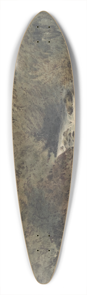 Franois Louis Thomas Francia - A Mountain Stream 39.3 inch art pintail longboard deck