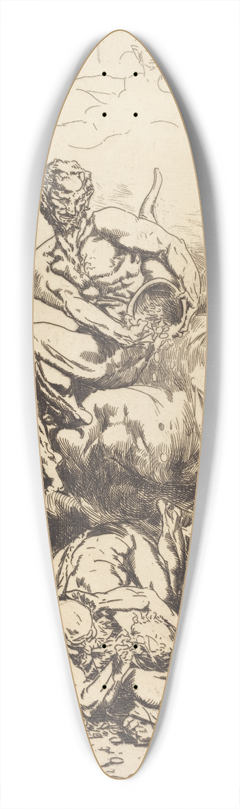 Franois-Nicolas Chifflart - The Silver Devil 39.3 inch art pintail longboard deck