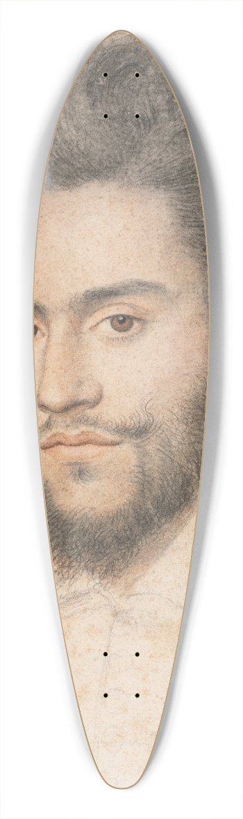 Franois Quesnel - Young Man with a Beard 39.3 inch art pintail longboard deck