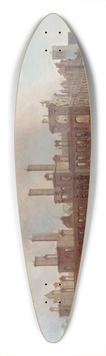 Frans Moormans - LHtel de Ville aprs lincendie de 1871 39.3 inch art pintail longboard deck