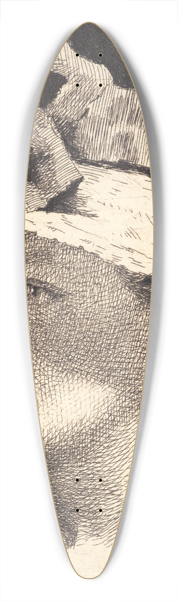 Frans Schwartz - Ung pige med strhat, profil mod venstre 39.3 inch art pintail longboard deck