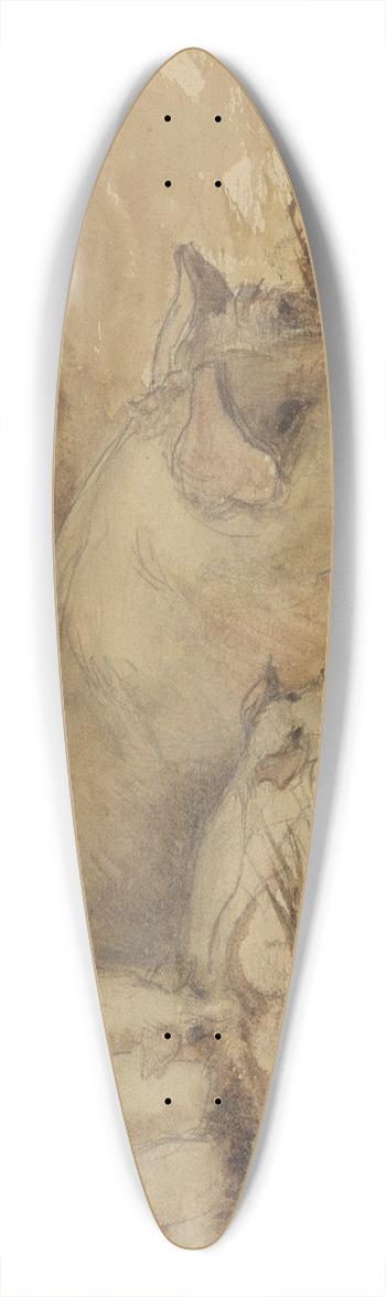 Frans Smissaert - Zeug met biggen 39.3 inch art pintail longboard deck