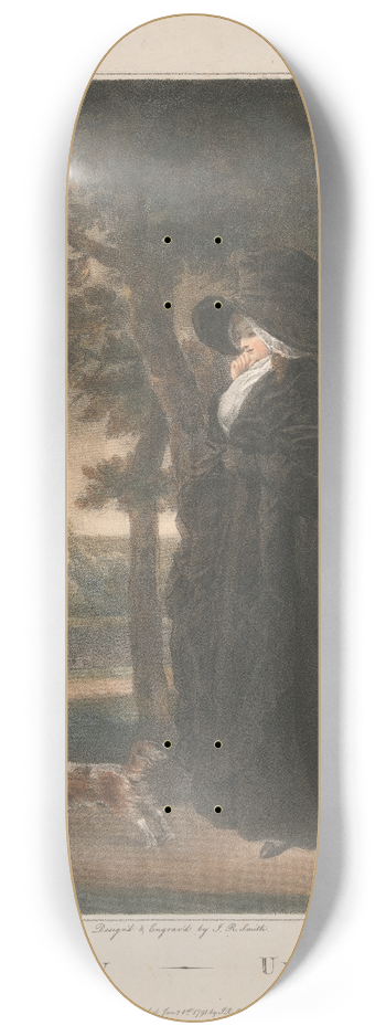 John Raphael Smith - A Widow  Une Veuve 8.25 inch art skate deck