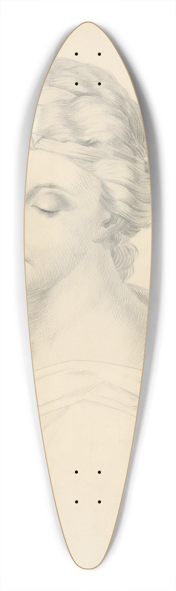 Frantiek Klimkovi - Womans head 39.3 inch art pintail longboard deck