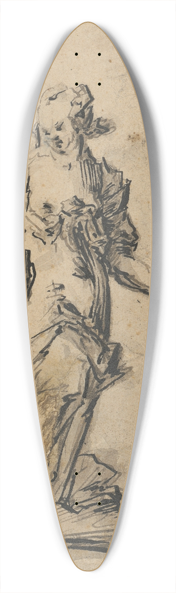 Franz Aspruck - Allegorie der Malerei 39.3 inch art pintail longboard deck