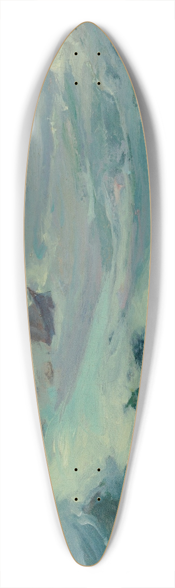Franz Bischoff - Sailing on a Stormy Sea 39.3 inch art pintail longboard deck