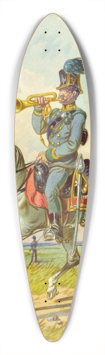 Franz Gerasch - Soldat zu Pferd 4 39.3 inch art pintail longboard deck