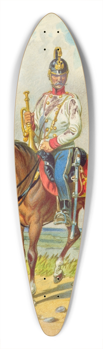 Franz Gerasch - Soldat zu Pferd 7 39.3 inch art pintail longboard deck