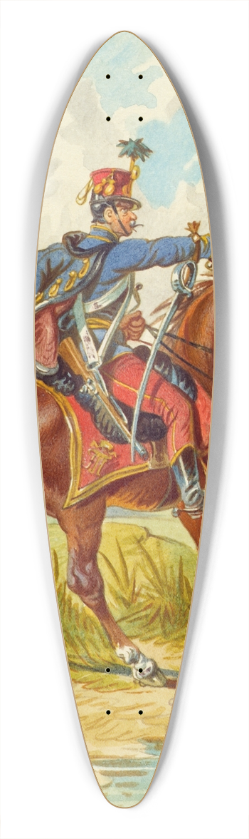 Franz Gerasch - Soldat zu Pferd 9 39.3 inch art pintail longboard deck