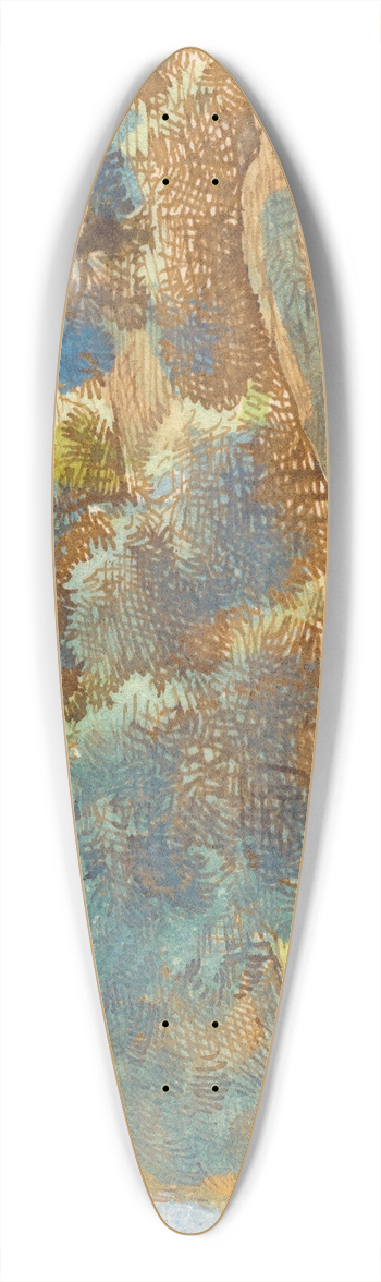 Franz Kobell - Hilly Landscape with a Stream 39.3 inch art pintail longboard deck