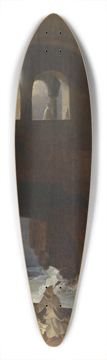 Franz Ludwig Catel - Mnche im Hof eines Klosters am Meer 39.3 inch art pintail longboard deck
