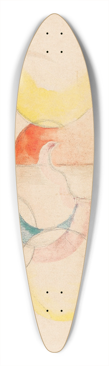 Franz Marc - Abstraktes Aquarell I 39.3 inch art pintail longboard deck