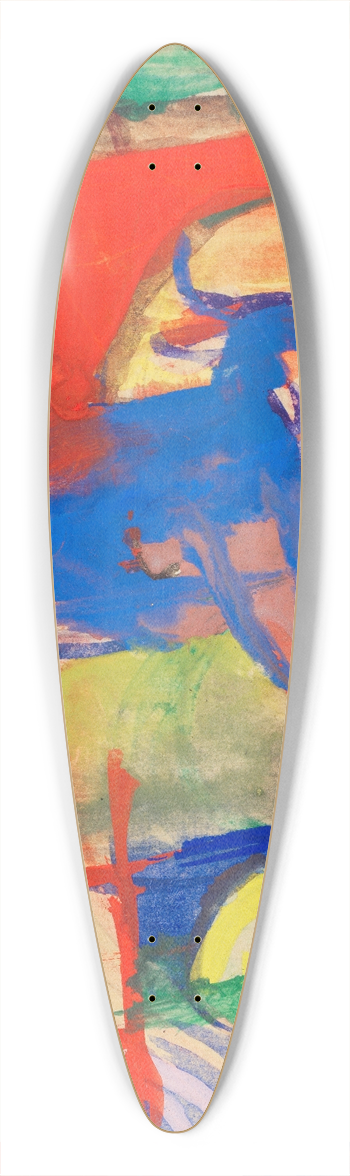 Franz Marc - Blaue Kuh 39.3 inch art pintail longboard deck