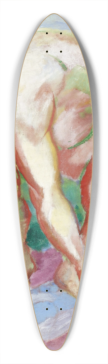 Franz Marc - Nude with a cat 39.3 inch art pintail longboard deck
