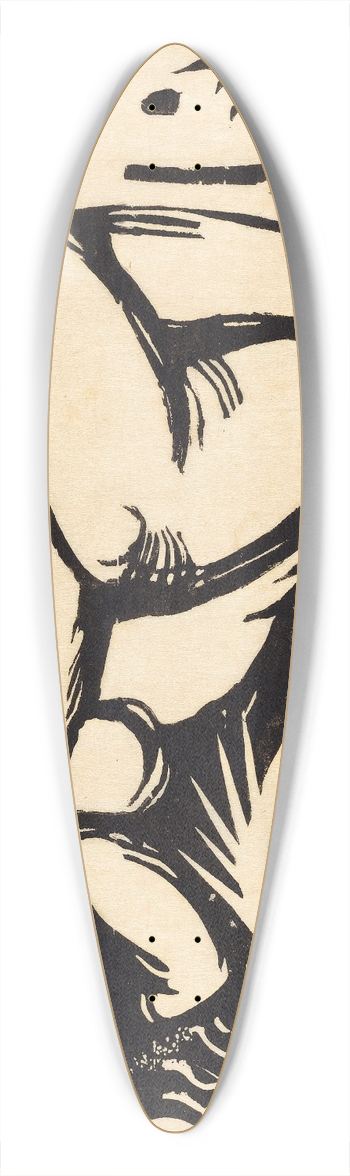 Franz Marc - Sleeping Shepherdess (Schlafende Hirtin) 39.3 inch art pintail longboard deck