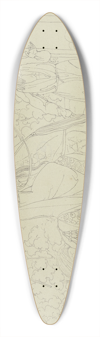 Franz Pforr - Das Beinhaus von Pfeffel 39.3 inch art pintail longboard deck