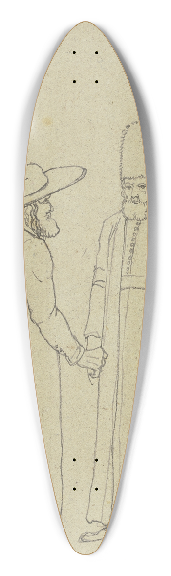 Franz Pforr - Polnische Juden 39.3 inch art pintail longboard deck