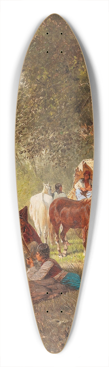 Franz Quaglio - Midday Rest 39.3 inch art pintail longboard deck