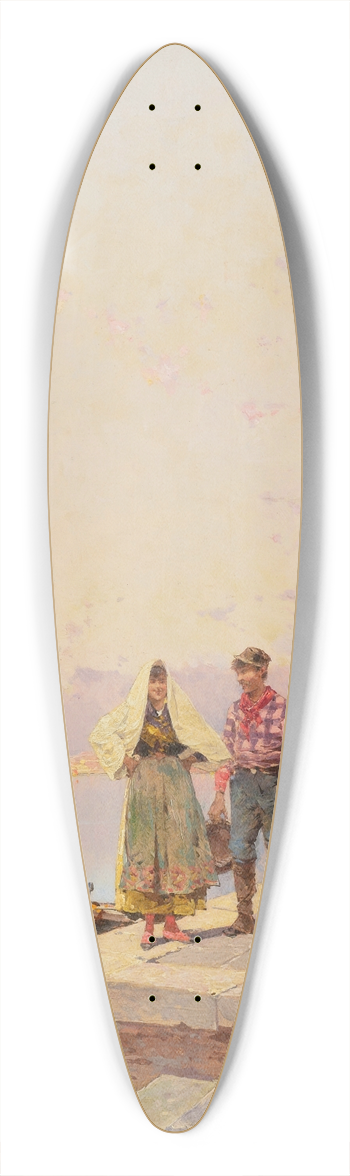 Franz Richard Unterberger - A Sunny Day In Venice 39.3 inch art pintail longboard deck
