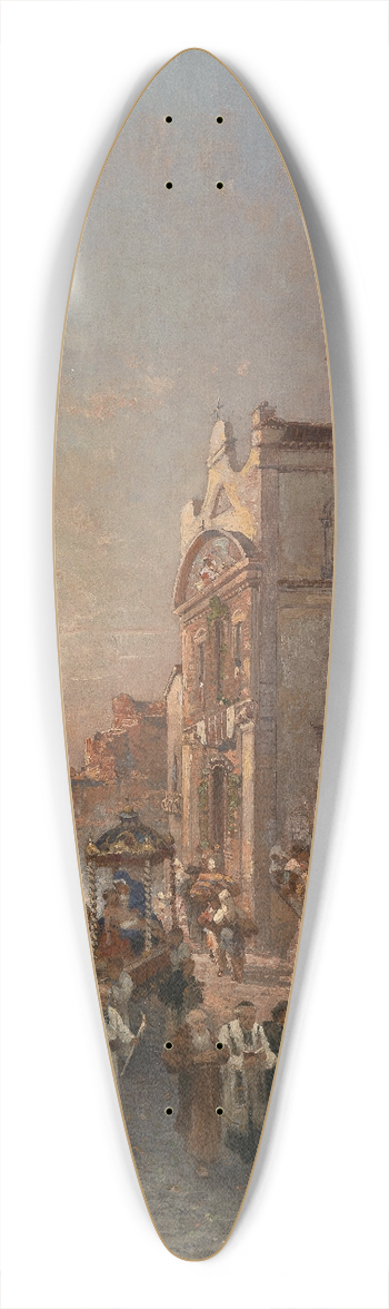 Franz Richard Unterberger - Prozessionszug In Neapel 39.3 inch art pintail longboard deck