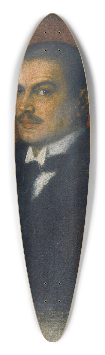 Franz von Stuck - Self-portrait 39.3 inch art pintail longboard deck