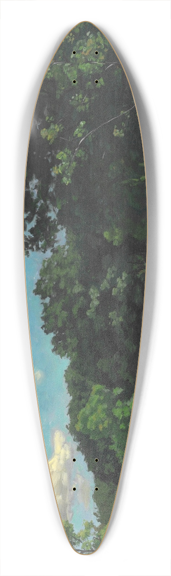 Frdric Bazille - Landscape at Chailly 39.3 inch art pintail longboard deck